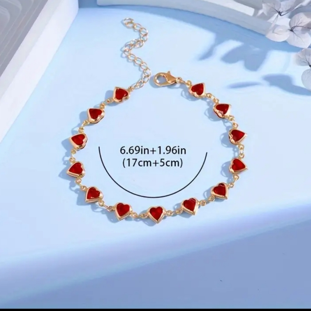 Heart Crystal Bracelet Multicolor - Picture 5 of 5